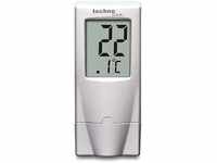 Technoline Fensterthermometer WS 7024 mit Temperaturanzeige , Silber, 3,8 x 1,5 x 8,9
