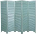 Mendler Paravent HWC-C30 170x205cm - gr&uuml;n
