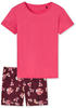 Schiesser Damen Schlafanzug Kurz Pyjamaset, Pflaume, 36