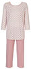 CALIDA Lovely Nights 3/4-Pyjama Damen, aus 100% Bio-Baumwolle, mit stoffbezogenem