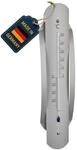 TFA Dostmann Analoges Innen-Au&szlig;en-Thermometer, wetterfest, aus Aluminium, Silber, L