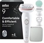 Braun Epilierer Damen Silk&middot;&eacute;pil 9 SkinSpa, 9-080, Wasserdicht, Wei&szlig;/Rosa 