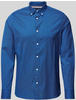 Tommy Hilfiger Herren Hemd Flex Mini Print SF Shirt Anchor Blue/Optic White - XL