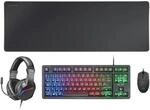 MARSGAMING MCP-RGB3, Gaming-Set: RGB-Tastatur + RGB-Maus 3200 DPI + Over-Ear Headset