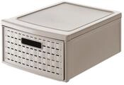 Rotho Country Schubladenbox 8.3l, Kunststoff (PP) BPA-frei, cappuccino, klein/8.3l