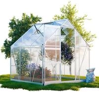 GARMIO&reg; Gew&auml;chshaus Cuneo 190x190cm f&uuml;r den Garten, Alu Fr&uuml;hbeet inklusive
