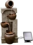 Teamson Home Garden & Outdoor Solarbetriebenes Wasserspiel mit Lichtern,