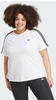 Adidas, Loungewear Essentials Slim 3-Stripes, T-Shirt, Weiß Schwarz, 4X, Frau
