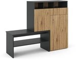 Vicco Schuhschrank Selena, Grau, 124.5 x 102 cm | mit Sitzfl&auml;che und variablen