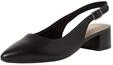 Tamaris Damen Sling Pump mit Blockabsatz Leder, schwarz, 37 EU
