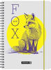 BRUNNEN Schülerkalender (2024/2025) „Fox, 2 Seiten = 1 Woche, A5, 208 Seiten