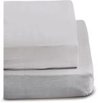 Irisette Feinbiber Spannbetttuch Merkur (nebel, 100x200 cm)