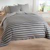 Traumschlaf Jersey Melange Wendebettwäsche Stripe grau 1 Bettbezug 135 x 200 cm + 1