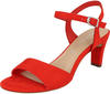 Tamaris Damen Sandalen mit Absatz Textil Vegan Stilettoabsatz Sommer; RED/rot; 38