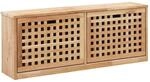 vidaXL Schuhbank 94 x 20 x 38 cm Walnussholz Massiv