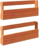 vidaXL Wand-Schuhregale 2 Stk. Wachsbraun 59x8,5x23,5 cm Massivholz
