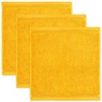 m&ouml;ve Superwuschel Seiftuch 30 x 30 cm aus 100% Baumwolle, gold 3er Set