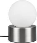 Reality Leuchten Tischleuchte Countess R59051007, Metall Nickel, Glas wei&szlig;, exkl. 1x