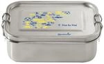 Step by Step Edelstahllunchbox, Blue & Yellow, mit Trennwand und Klickverschluss,