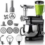 LEHMANN K&uuml;chenmaschine 3 in 1 mit Fleischwolf & Glasmixer 1,5L, Knetmaschine mit 5L