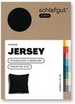 schlafgut Easy Jersey Kissenbezug 80x80 cm 100% Baumwolle, Off-Black