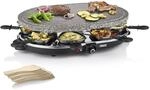 Princess Raclette-Grill f&uuml;r bis zu 8 Personen, Steingrillplatte 43 x 30 cm, 8