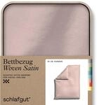 schlafgut Woven Satin Bettw&auml;sche 155x220cm Bettdecke Bezug einzeln, Purple...