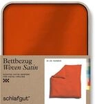 schlafgut Woven Satin Bettw&auml;sche 200x200cm Bettdecke Bezug einzeln, Red Mid...
