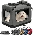 lionto Hundetransportbox faltbar f&uuml;r Reise & Auto, 60x42x44 cm, stabile Transportbox