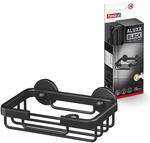 tesa ALUXX BLACK Seifenablage zur Wandmontage ohne Bohren, schwarz matt - f&uuml;r...