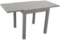 DEGAMO Balkontisch Ausziehtisch Tirana 70/140x70cm, Aluminium Silbergrau,...