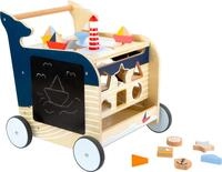 small Foot Lauflernwagen Wal aus Holz f&uuml;r erste Gehversuche, multifunktional, f&uuml;r