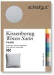 schlafgut Woven Fade Satin Kissenbezug 40x40 cm Petrol Fade gestreift in Premium