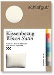 schlafgut Woven Satin Kissenbezug 60x80 cm Yellow Light Uni in Premium