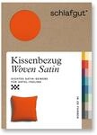 schlafgut Woven Satin Kissenbezug 40x40 cm Red Mid Uni in Premium...