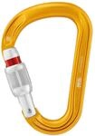 PETZL - Screw-Lock Karabiner Attache - &Ouml;ffnung 23 mm, Gelb, Birnenf&ouml;rmiger