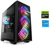 Gaming PC mit Intel Core i5-14400F 6X 2500 MHz, 1000 GB M.2 SSD, 16 GB DDR5-RAM,