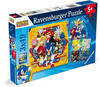 Ravensburger Kinderpuzzle 12001133 - Die Abenteuer von Sonic - 3x49 Teile Sonic