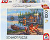 Schmidt Spiele 58530 Darrel Bush, Seeufer am Loon Lake, New York, 1000 Teile Puzzle,