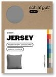 schlafgut Easy Jersey Kissenbezug 40x40 cm 100% Baumwolle, Grey Mid