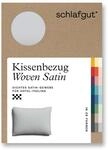 schlafgut Woven Satin Kissenbezug 70x90 cm Grey Light Uni in Premium...