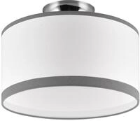 Reality Leuchten Deckenleuchte Davos R61552006, Metall Chrom, Schirm Stoff