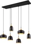 Trio Leuchten Pendelleuchte Chiraz 310500632, Metall Schwarz matt/goldfarbig, exkl.