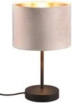 Trio Leuchten Tischleuchte Julieta 519000144, Metall Schwarz matt, Schirm Samt