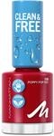 Manhattan Clean und Free Nail Polish, Fb. 156 Poppy Pop Red, atmungsaktiver