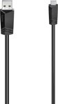 Hama USB-Kabel USB 2.0 USB-A Stecker, USB-Mini-B Stecker 0.75m Schwarz, Silber