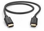 Hama Ladekabel, USB-C - USB-C, 0,5 m, schwarz