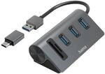 Hama USB Hub und Kartenleser 5 Ports, 3X USB-A, 1x SD, 1x microSD, 5 Gbit/s 