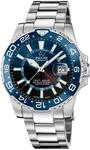 JAGUAR Swiss Made Herrenuhr Doppelzeitzone - Edelstahl Keramik - Quarz, Datum,