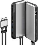 ALOGIC USB-C 10-in-1 Super Dock, Dual Display - 4K@60HZ, 2 HDMI, USB C (100W PD &